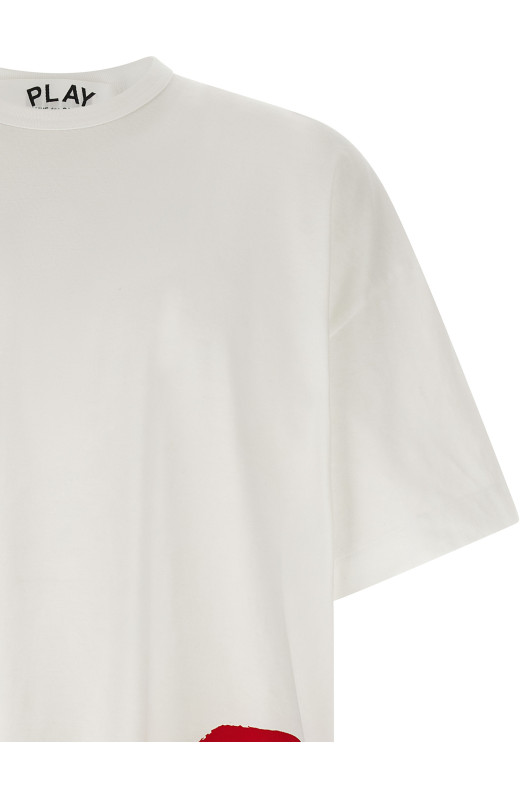 Футболка с принтом Красная COMME DES GARÇONS PLAY AXT3491