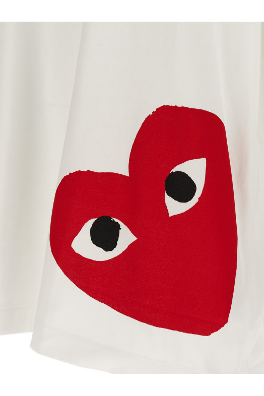Футболка с принтом Красная COMME DES GARÇONS PLAY AXT3491