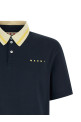 Piqué cotton polo shirt Blue