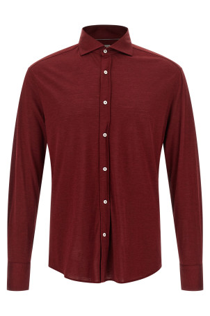Silk and cotton shirt Bordeaux
