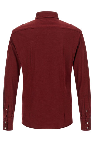 Silk and cotton shirt Bordeaux