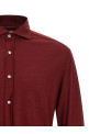 Шелково-хлопковая рубашка бордо BRUNELLO CUCINELLI MR8326686C2435
