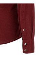 Шелково-хлопковая рубашка бордо BRUNELLO CUCINELLI MR8326686C2435