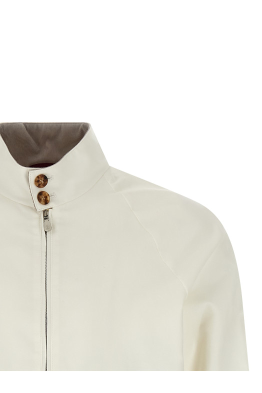 Techno cotton jacket White