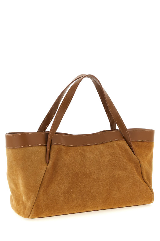 Suede shoulder bag Brown