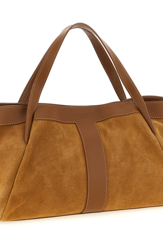 Suede shoulder bag Brown