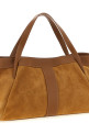 Suede shoulder bag Brown