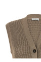 'Sparkling' cotton vest Brown