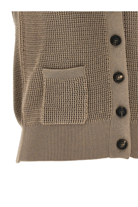 'Sparkling' cotton vest Brown