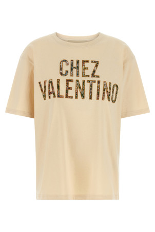 Valentino Garavani 'Chez Valentino' T-shirt Beige