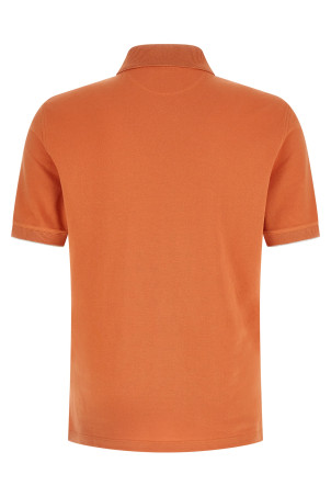 Logo piqué polo shirt orange
