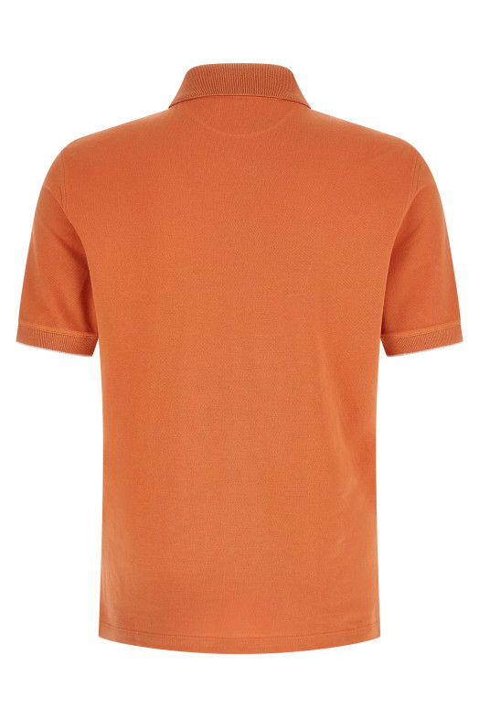 Логотип на оранжевой рубашке-поло BRUNELLO CUCINELLI ME8548788CBG36