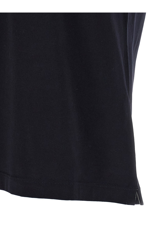 Футболка с логотипом Синяя BRUNELLO CUCINELLI M0B138440CD361