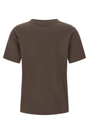 'Shiny Tab' T-shirt Brown