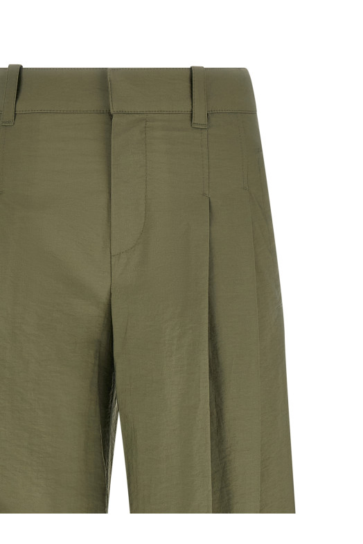 Брюки с двойной заутюжкой Зеленые BRUNELLO CUCINELLI M0F79P9189C3066