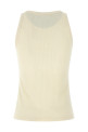 Logo patch tank top Beige