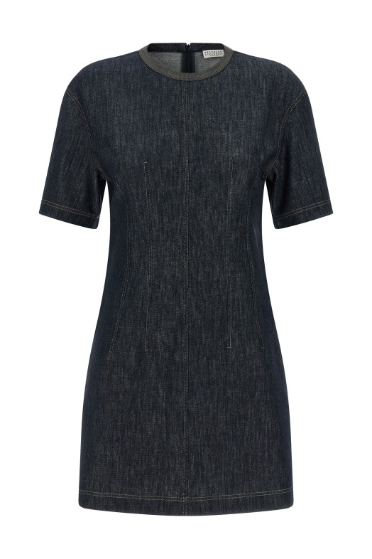 Джинсовое платье Monile Синее BRUNELLO CUCINELLI MB125AFQ91C001