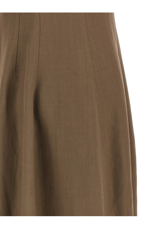 Платье А-силуэта Коричневое BRUNELLO CUCINELLI MH126A5171C2925