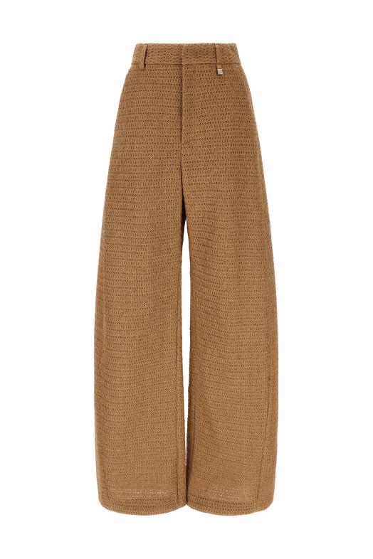 Raffia pants Beige