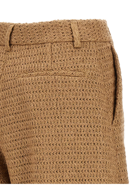 Raffia pants Beige