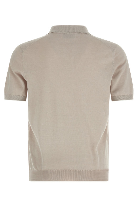 Cotton polo shirt Beige