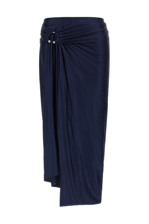 Юбка с проколом Синяя PACO RABANNE 26PJJU601VI0267P481