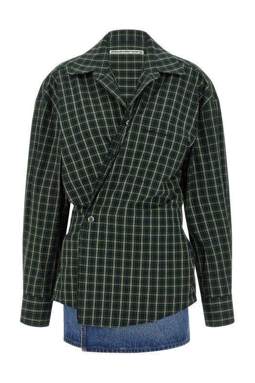 Wallet shirt dress Green