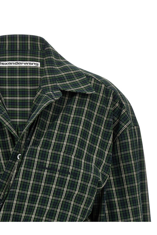 Wallet shirt dress Green