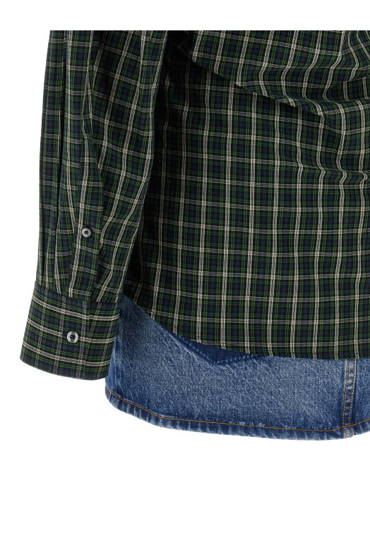 Wallet shirt dress Green