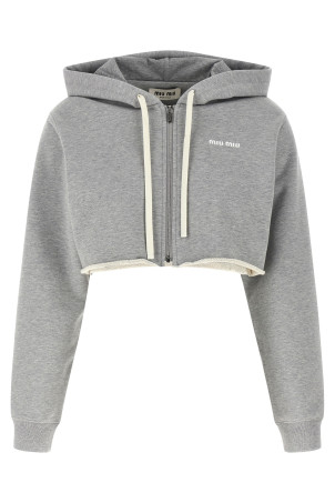 Cropped hoodie Gray