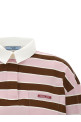Cropped striped polo shirt Multicolor