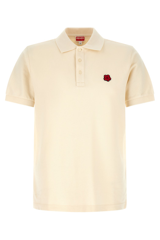 'Boke Flower' polo shirt Beige