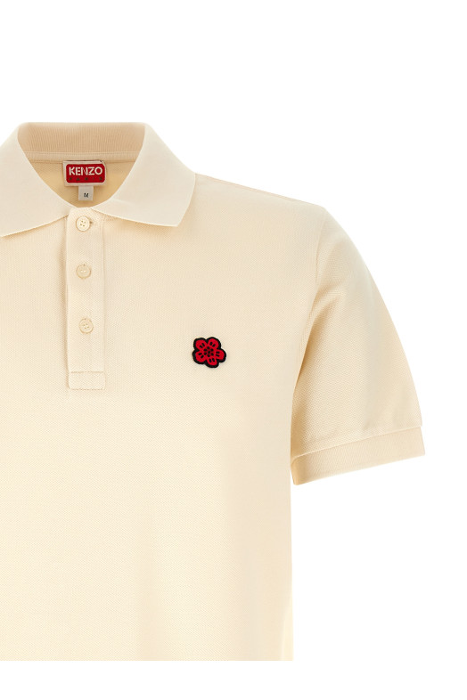 'Boke Flower' polo shirt Beige