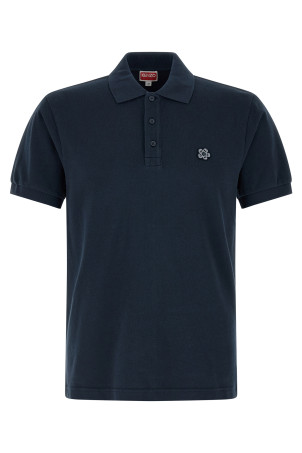 'Boke Flower' polo shirt Blue