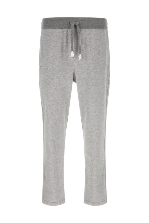 Piqué cotton joggers Gray