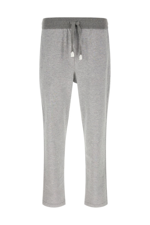 Piqué cotton joggers Gray