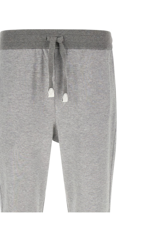Piqué cotton joggers Gray