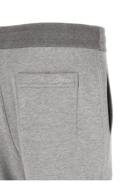 Piqué cotton joggers Gray
