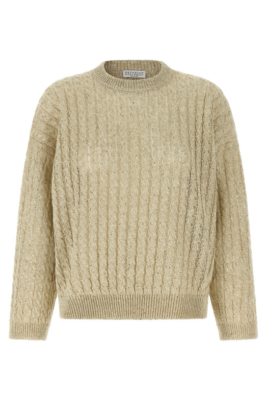 'Dazzling Cable' sweater Beige