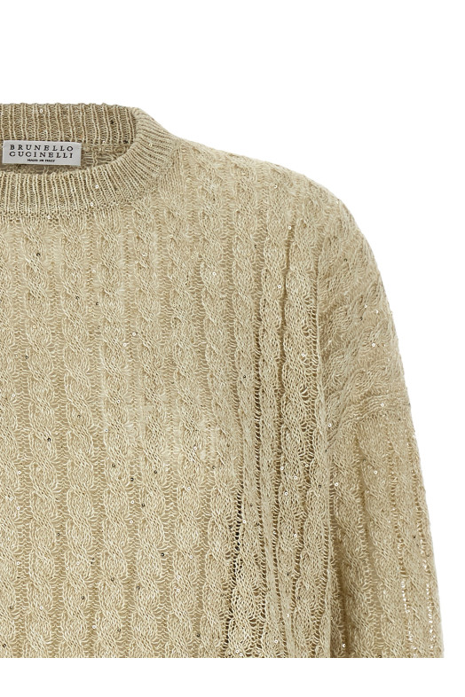 'Dazzling Cable' sweater Beige