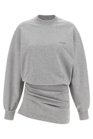 Платье-свитшот Mélange Серый THE ATTICO 260WCA00393183