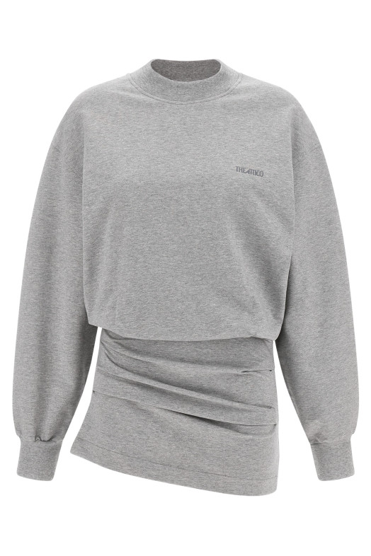 Платье-свитшот Mélange Серый THE ATTICO 260WCA00393183