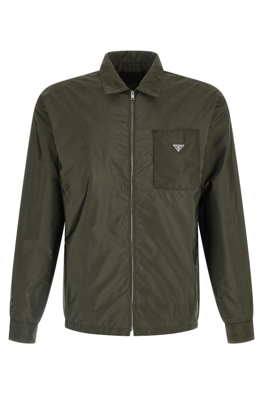 Re-nylon feather shirt Green