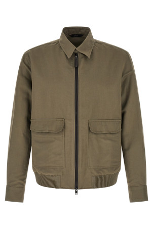Linen cotton blouson Green