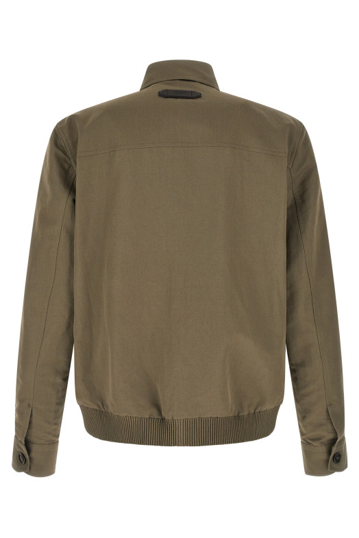 Linen cotton blouson Green