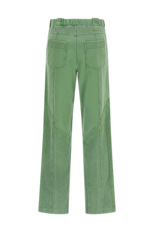 Front split pants Green