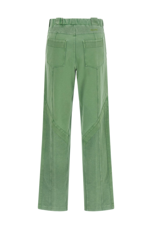 Front split pants Green