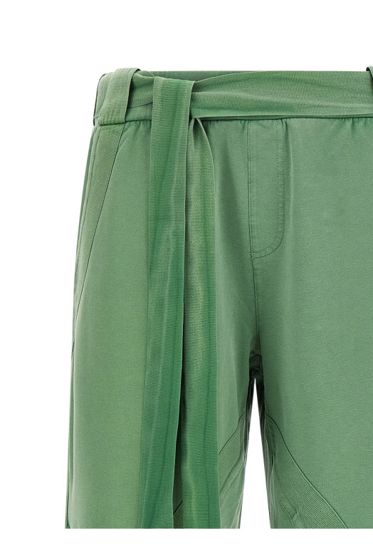 Front split pants Green