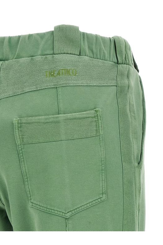 Front split pants Green