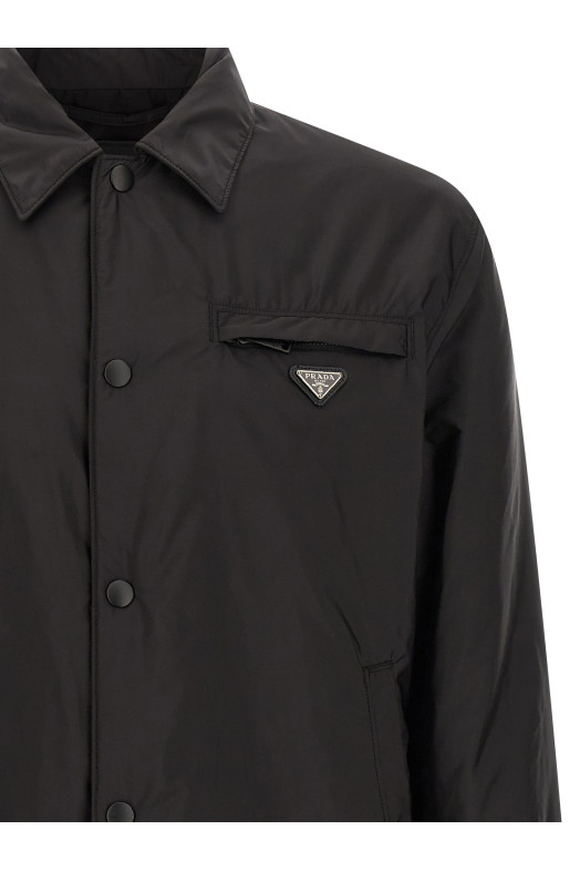 Re-nylon feather jacket Black